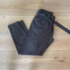 Athleta Olive 10T Relaxed Fit Trousers with Elastic Waistband